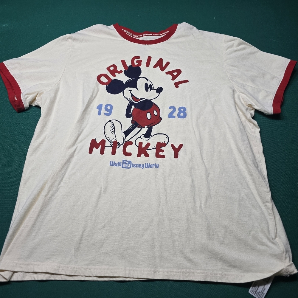 Disney Walt Disney World Mickey Mouse Ringer Style Short Sleeve Tshirt